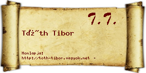 Tóth Tibor névjegykártya